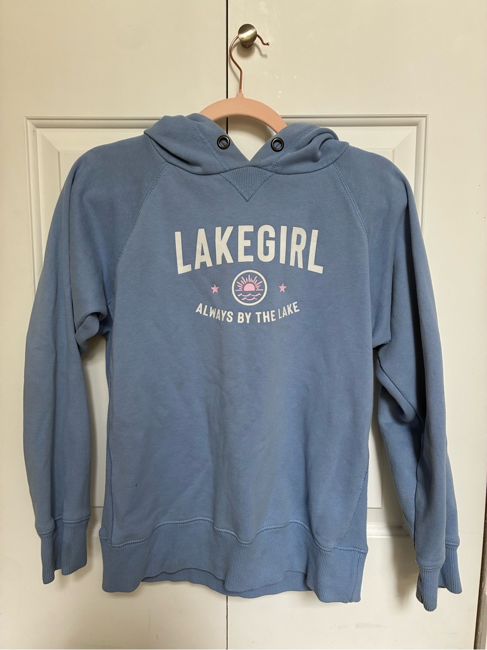 Lakegirl Blue Pullover Hoodie for Kids - Lake Design